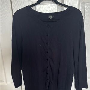Talbots Black Button Down Cardigan Sweater